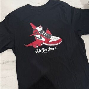 Nike Black Tee with Red Graphic